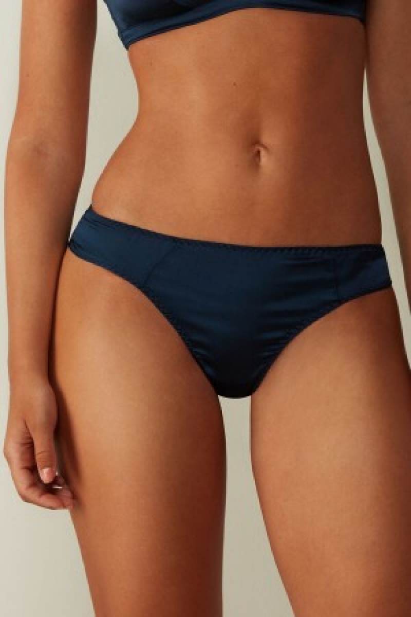 Intimissimi Silk Cheeky Briefs Blauw | NLJVR90887